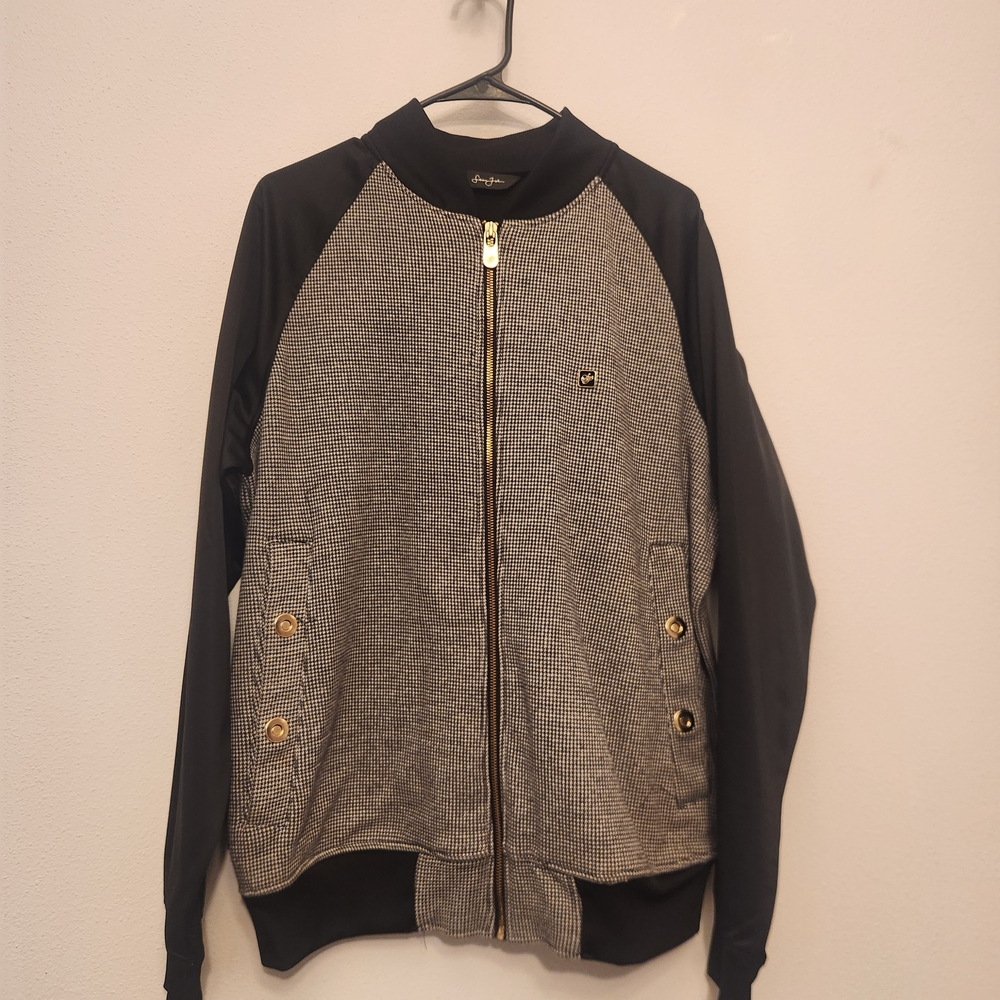 Sean John Black and Gray Track Jacket